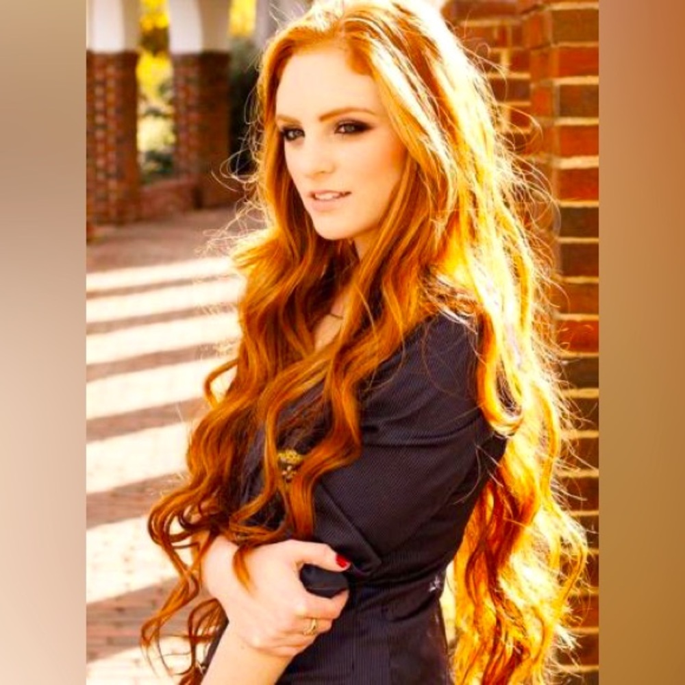 COPPER REMY HUMAN HAIR, LACE FRONT WIG